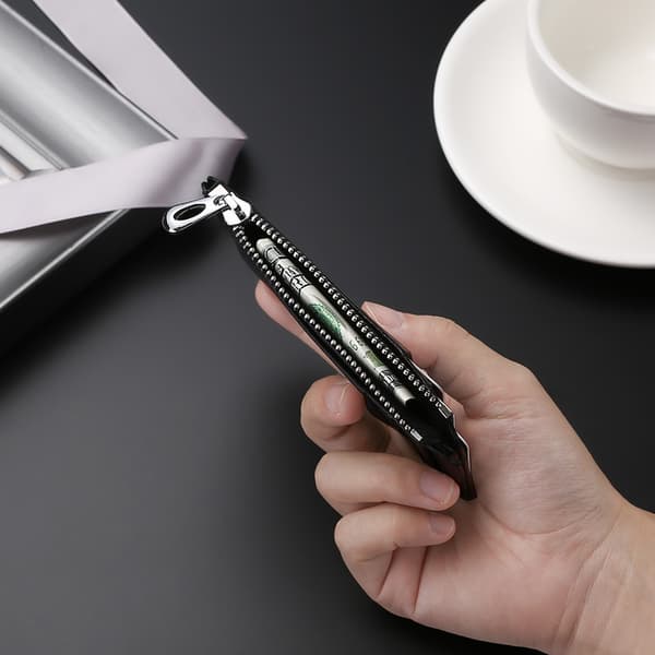(sort+kaffe) Slim Card Holder Wallet RFID Blokering Læder Zipp