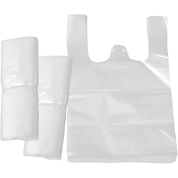 200 stk. Transparente Vest Style Bæreposer Stærke Hvide Bæreposer