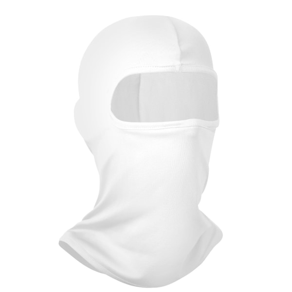 (Vit) Balaclava Skidmask, UV-skydd, Halsduk för Motorcykel C