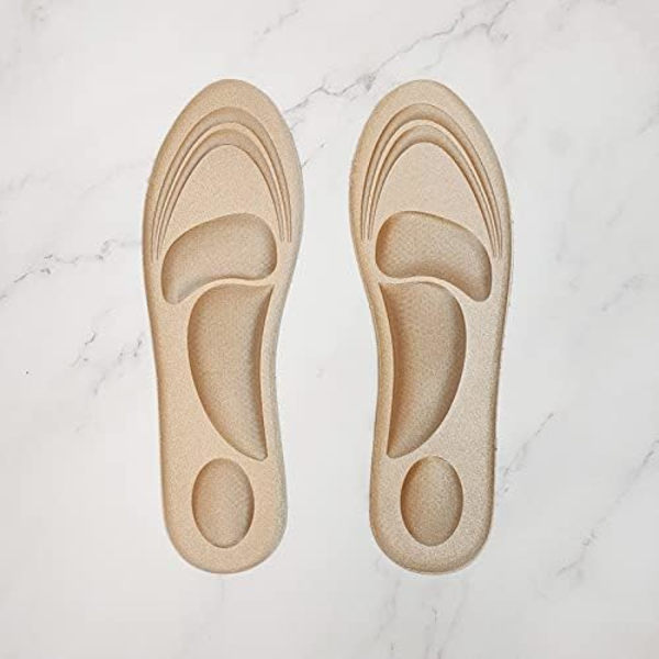 Storlek Kvinna 35-40 4D INSOLE KVINNA - BEIGE - Ortopediska Minnesskum Innersulor Smärtlindring - Beige