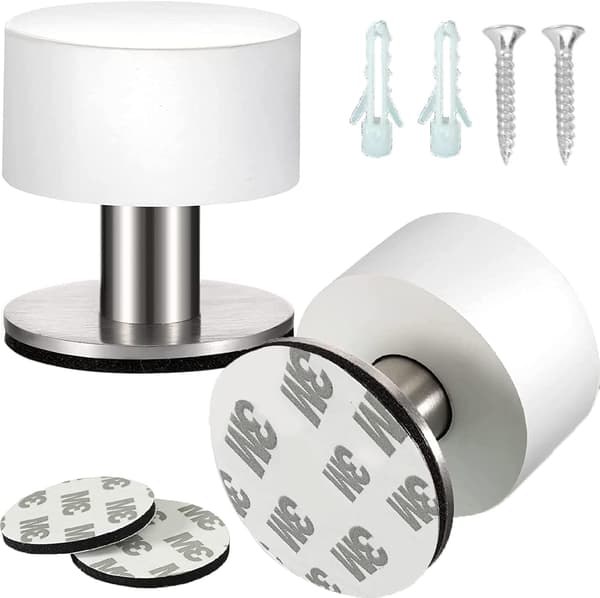 2 stk. dørstopper, rustfritt stål dørstopper, dørstopp, 1