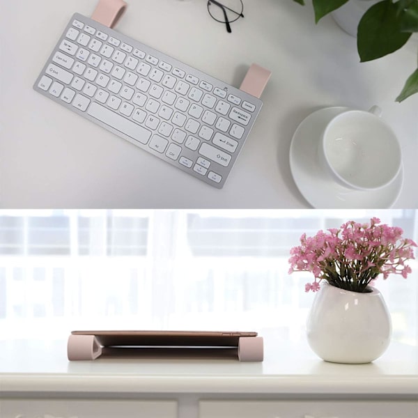 Pink 4PCS Laptop Stativ, Universal Triangulær Silikone Computer St