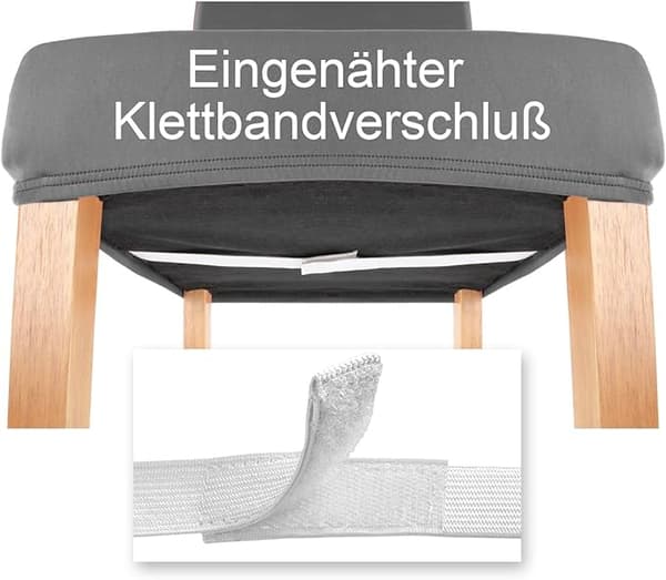 (Turkis) 4 stk Stretch Stolseter - Runde og Vinklede Rygger