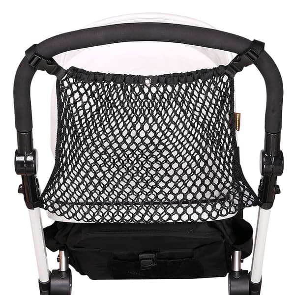 Universal Baby Stroller Organizer Polyester Net Mesh Opbevaringspose med Ekstra