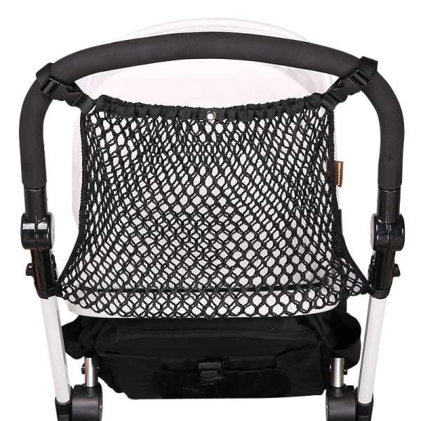 Universal Baby Stroller Organizer Polyester Net Mesh Oppbevaringspose med Ekstra