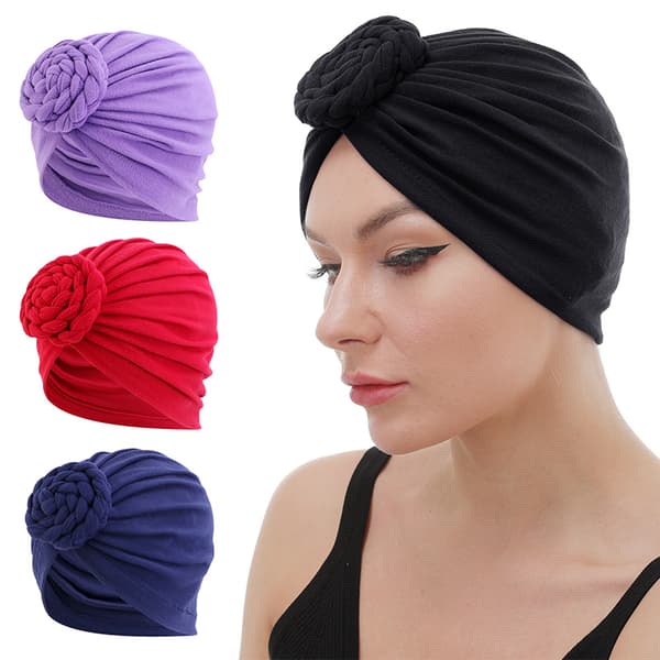 3 st Donut Turban Mössa