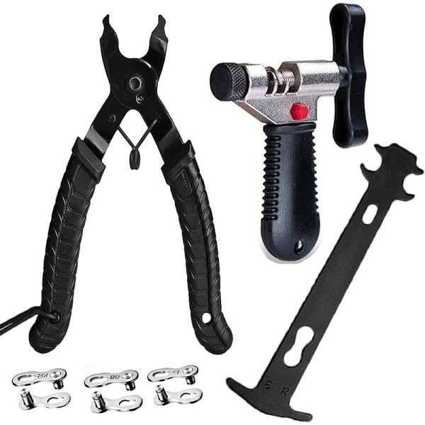 Sykkelkjedeverktøysett,Bike Link Plier+Chain Drift Tool+Chain Check