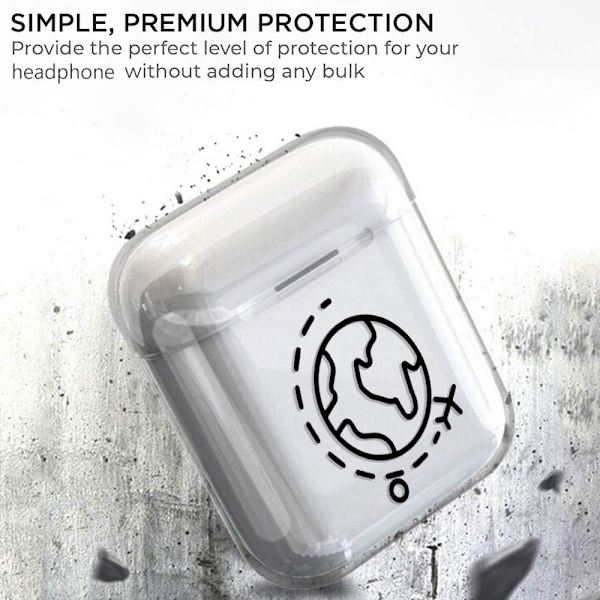 Earphone Case Transparent Hard PC Beskyttelsesdæksel Sød Sommer Le