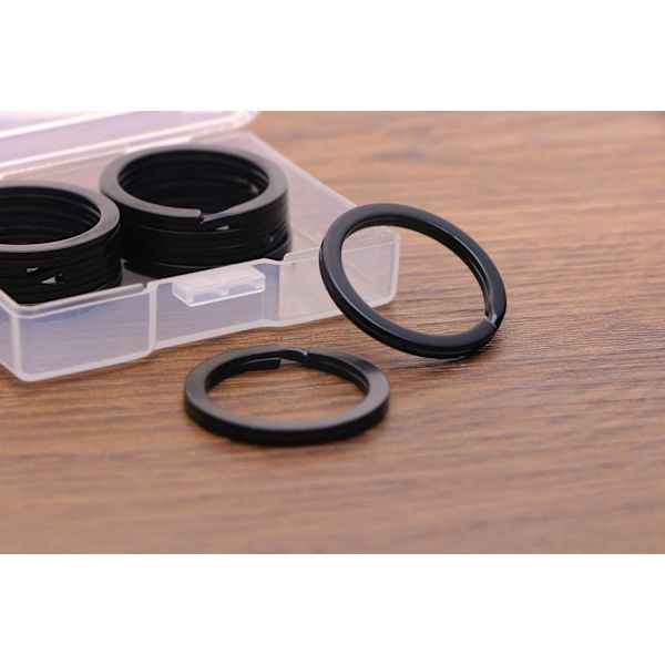 20 stk. 1,18 tommer/30 mm diameter metal flade split nøgleringe X