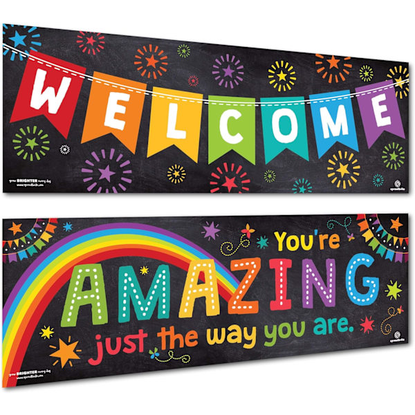 Klasseværelsesdekoration Banner/plakat - Velkomstbanner (15,7*39,3 tommer, papir)