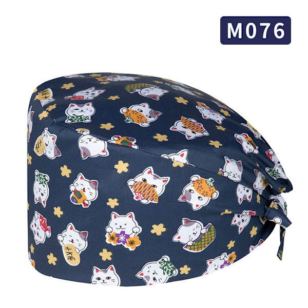 4 stk. Bouffant Scrub Cap, Åndbar Justerbar Arbejdshatte, Uni