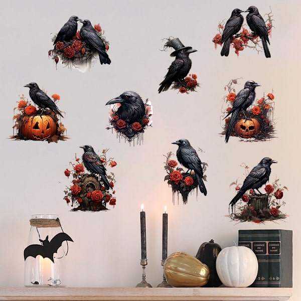2024 Halloween Korppi Kurpitsa Seinätarra Q