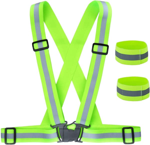 Säkerhetsväst + Reflexarmband, Reflexjusterbar