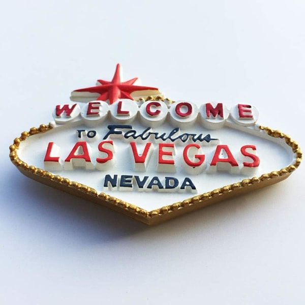 Berömda kasino Las Vegas Nevada USA Kylskåpsmagnet Souvenirgåva C