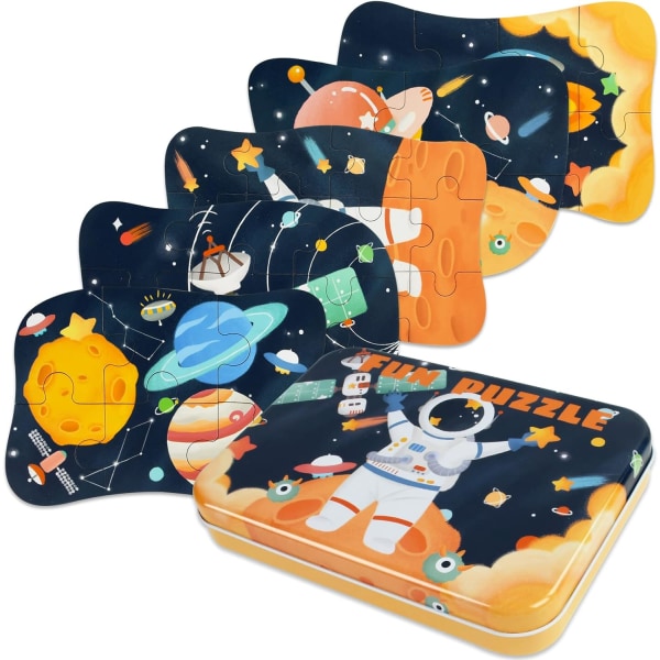 Astronaut Wooden Puzzle Toy for Children, Children's Puzzle 2 3