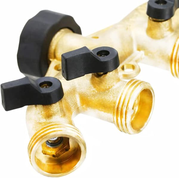 3/4 Kran Splitter, 4-veis Slange Splitter Vannventil Adapter Conn