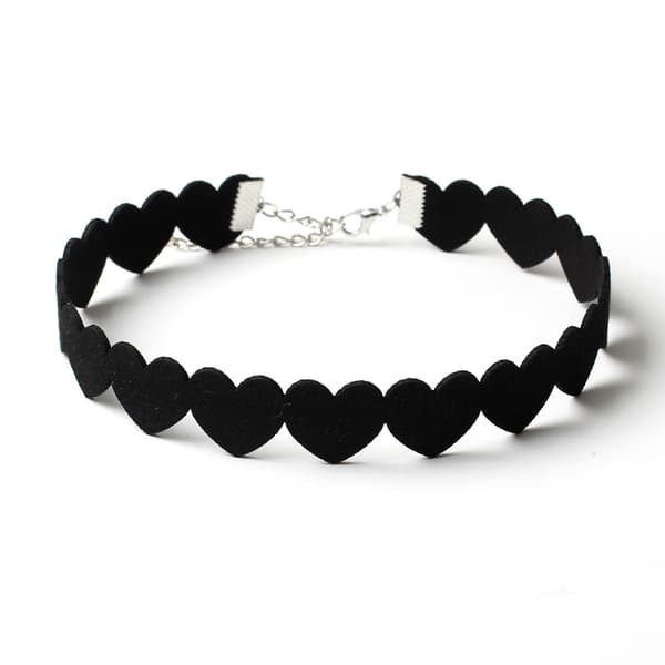 Dame Love Choke Ring (Sort), Ruskindshjerte Choke Ring Gotisk Punk Choke Ring Polyurethan Læder Choke Ring Gotisk He