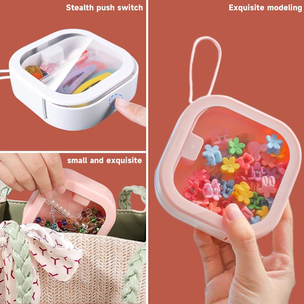 2 kappaletta Mini Square Muovi Säilytyslaatikko Kannettava Säilytyslaatikko Ha