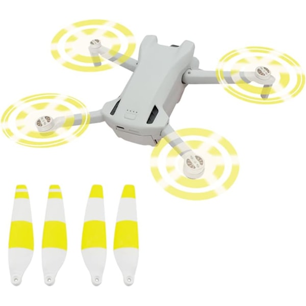 24 stk. Propeller til DJI Mini 4 Pro/Mini 3 Pro - Reservepropellerblader med lav støy - 6030F (Yellow）