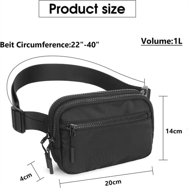 Bum Bag Miehet Naiset Vedenpitävä Bum Bag