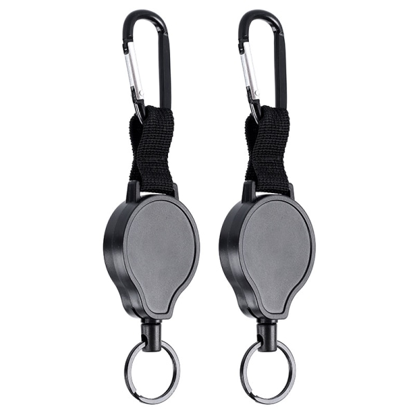 2 Pack Heavy Duty Retractable Badge Holder Reel, Metal ID Badge H