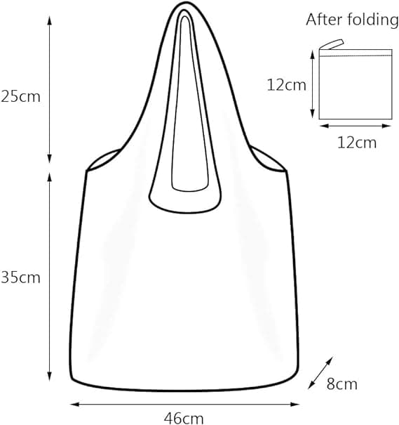 Tote bag Canvas bag Handleposek Foldbar Blomsterstoff Gjenbrukbar