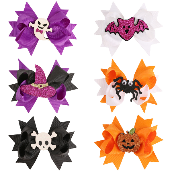 Barns rosett hårnål, Halloween accessoarer, sött litet spöke