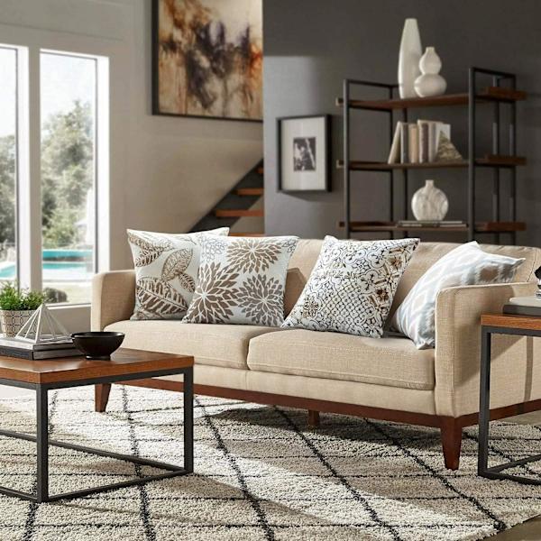 Set med 4, Kaffe, 18 x 18 tum New Living Series Dekorativ Bil