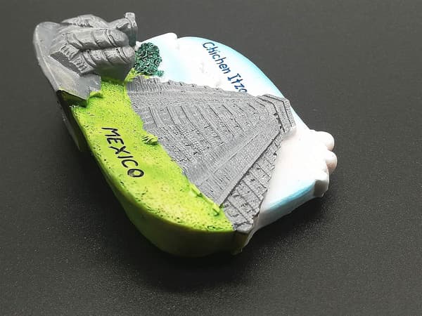 3D Chichen Itza Mexiko Kylskåpsmagnet - Polyresin Hem och Kök