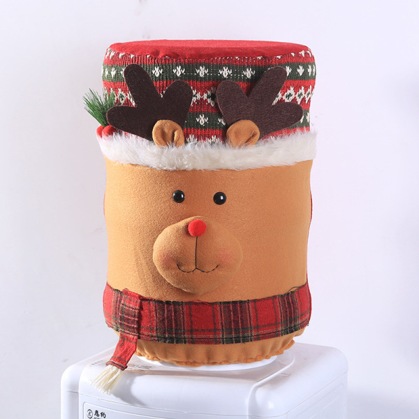 Christmas Elk Water Dispenser Bucket Cover, Dammtät Funny Santa