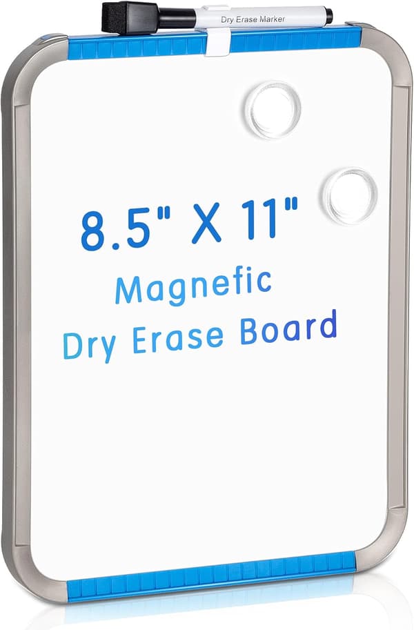 Magnetisk whiteboard, 8,5 x 11 tommer, lille whiteboard med