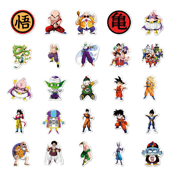 (TT037-Dragon Ball 50 arkkia/pakkaus) sarjakuva graffiti vedenpitävä st