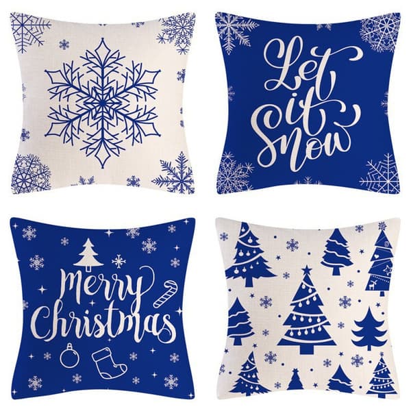 Jul Kuddeöverdrag 45x45 Set om 4 (Stil 38)