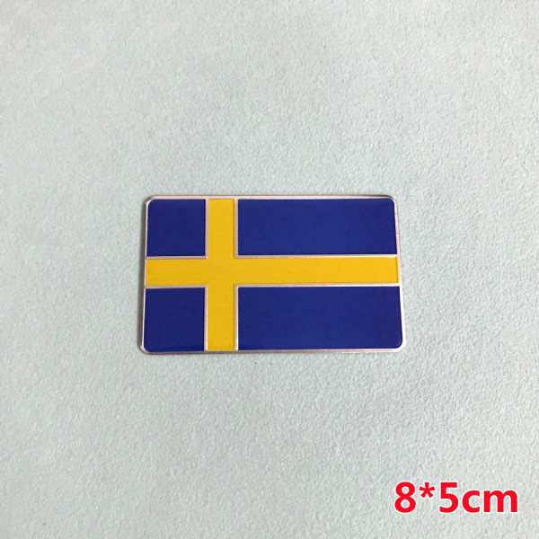 (Kvadratisk svenska flaggan + fyrkantig Volvo-logotyp + VOLVO parallellogram +