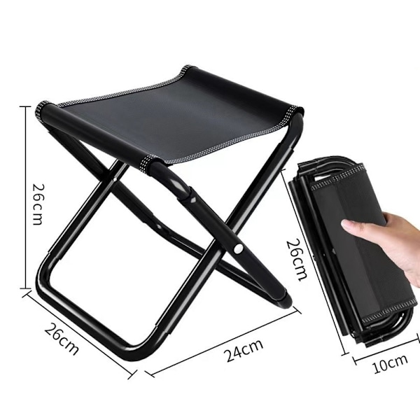 Campingpallar, Bärbara hopfällbara resestolar för utomhusbruk, Mini hopfällbara Slacker-stolar för utomhusbruk, hopfällbara