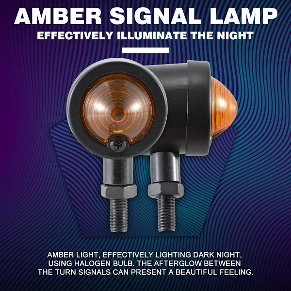 Motorcykel Blinkerslampa Svart Anodiserad Aluminium Motor