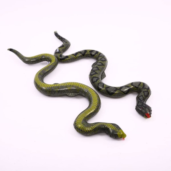 Oppblåsbar slange python, 2 stk. falske slanger, store pythonslanger, flytende slanger for basseng, for hagebasseng
