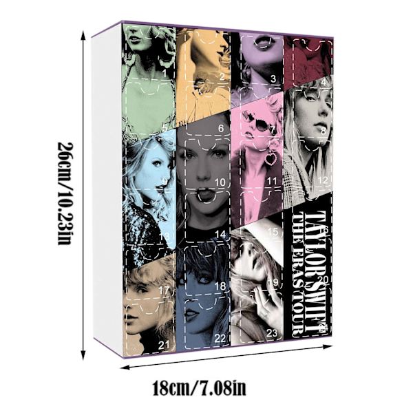 Julekalender til kvinder, Taylor Swift Jul, Akryl nøglering med figur, 24 dages nedtælling fan gave, Musikelsker Jul L
