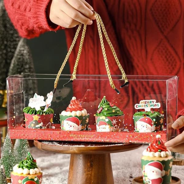 150 stk. Muffinpapir Cupcakeforme Ikke-klæbende Cupcakes Muffinforme Resistente til Julefest Cupcakeforme