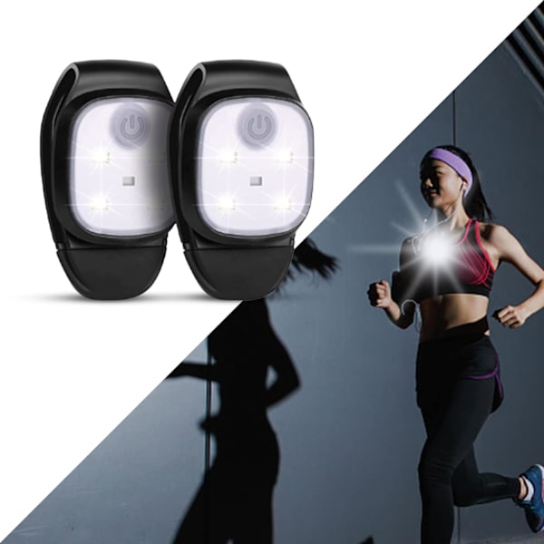 Clip-on löpljus, 2 stycken USB-uppladdningsbara LED-pannlampor,