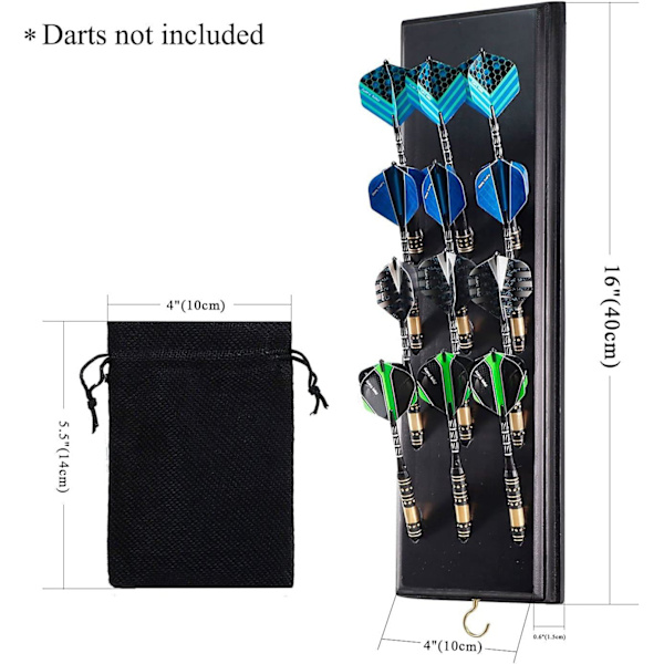 Dartbrett i massivt tre med oppbevaringsboks for tilbehør, kompatibel med alle sisal- og elektroniske dart, omgivelser og skap N