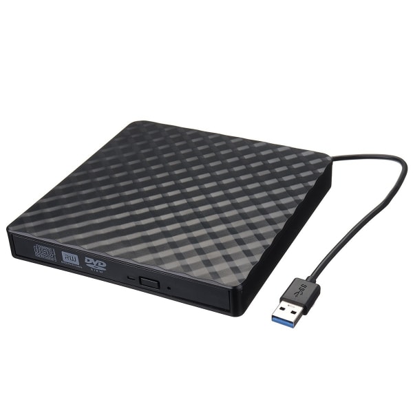 Extern DVD-enhet USB 3.0, Premium bärbar CD DVD ROM +/- RW optisk enhet