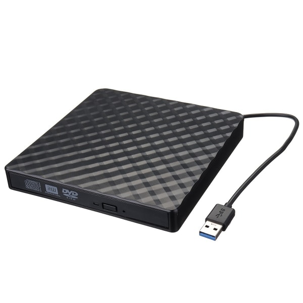 Extern DVD-enhet USB 3.0, Premium Portable CD DVD ROM +/- RW Optical Drive