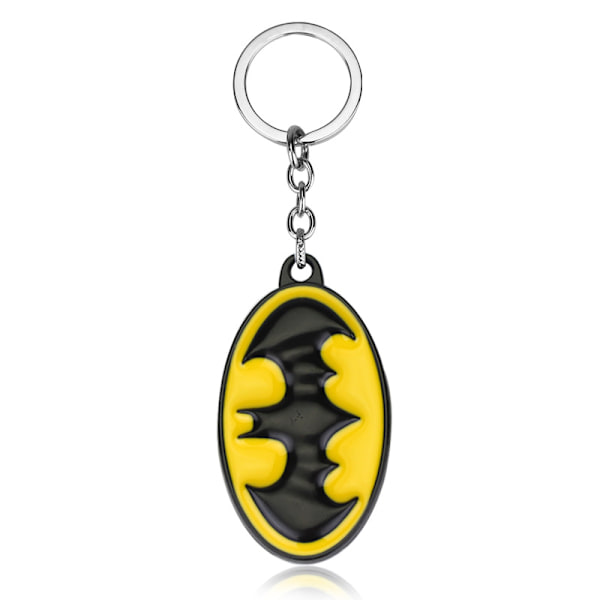 Batman nøglering i gummi fra Comics, sort og gul kombination R