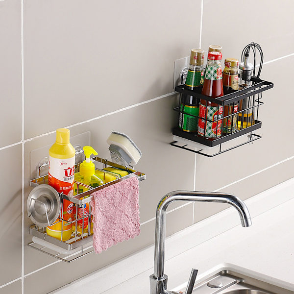 Vit - 20 * 15 * 14 cm diskhoorganiser, väggförvaring för svampar