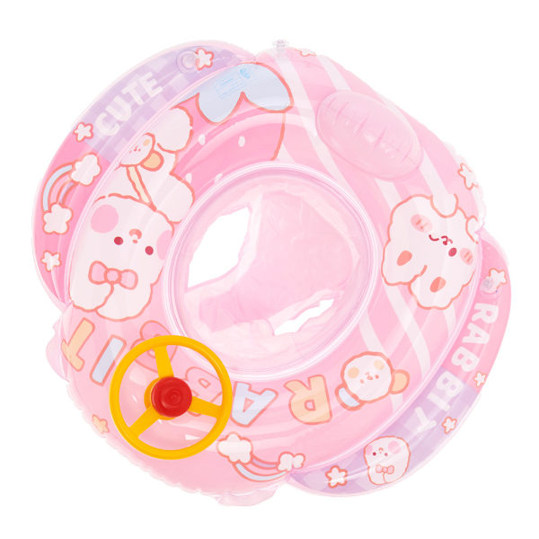 (Sjunken svamp ratt säte, rosa kanin) baby boj, simma