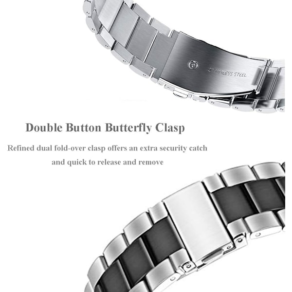 DD Armband Kompatibelt med Galaxy Watch 46mm / Galaxy Watch 3 45mm / Samsung Gear S3 Frontier/Classic Smartwatch/Huawei Wa