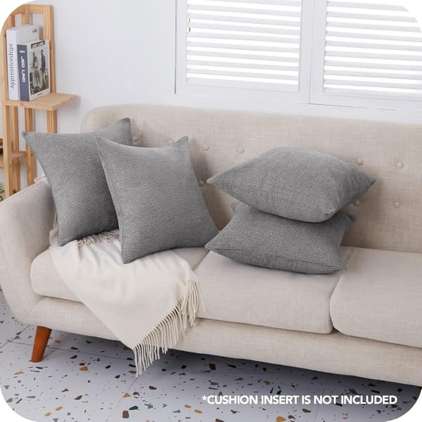 Lysegrå - Sæt af 2 Pudebetræk 45x45cm Sofa Pudebetræk Pudebetræk