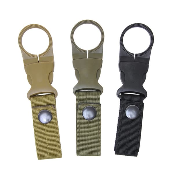 3-pack vattenflaskehållare, bärbar vattenflaskeringhållare hängande spänne