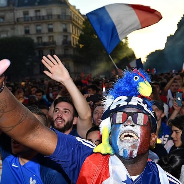 Olympiske Lege - Frankrig Supporter Kit, 2 Stykker Blå Hvide Røde Briller, Frankrig Supporter Solbriller Fan